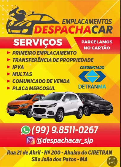 Despachacar Emplacamentos em São João dos Patos - MA