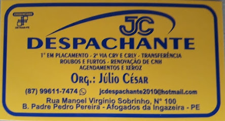 Jc Despachante (Júlio César) em Afogados da Ingazeira - PE